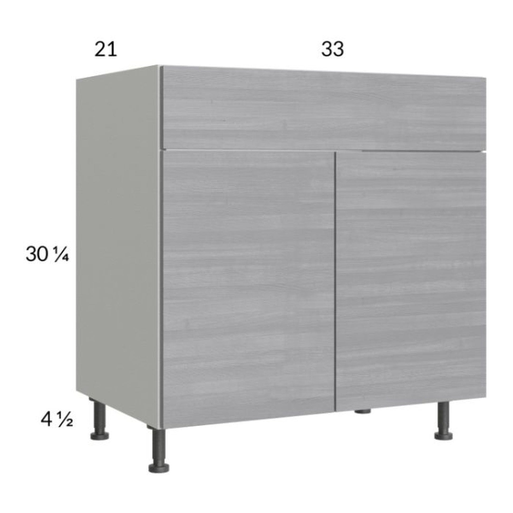 RTA Euro Grey 33" Vanity Sink Base Cabinet