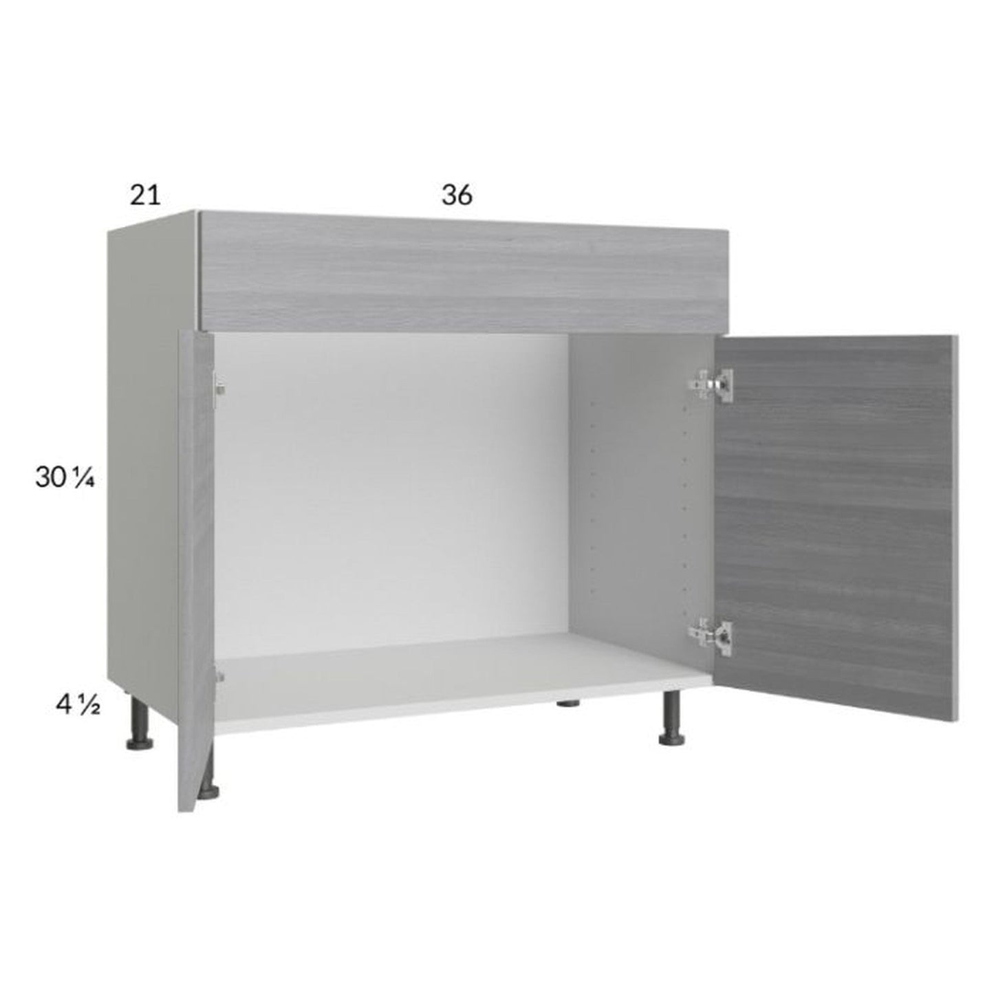 RTA Euro Grey 36" Vanity Sink Base Cabinet