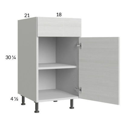 RTA Euro White Grain 18" Vanity Base Cabinet