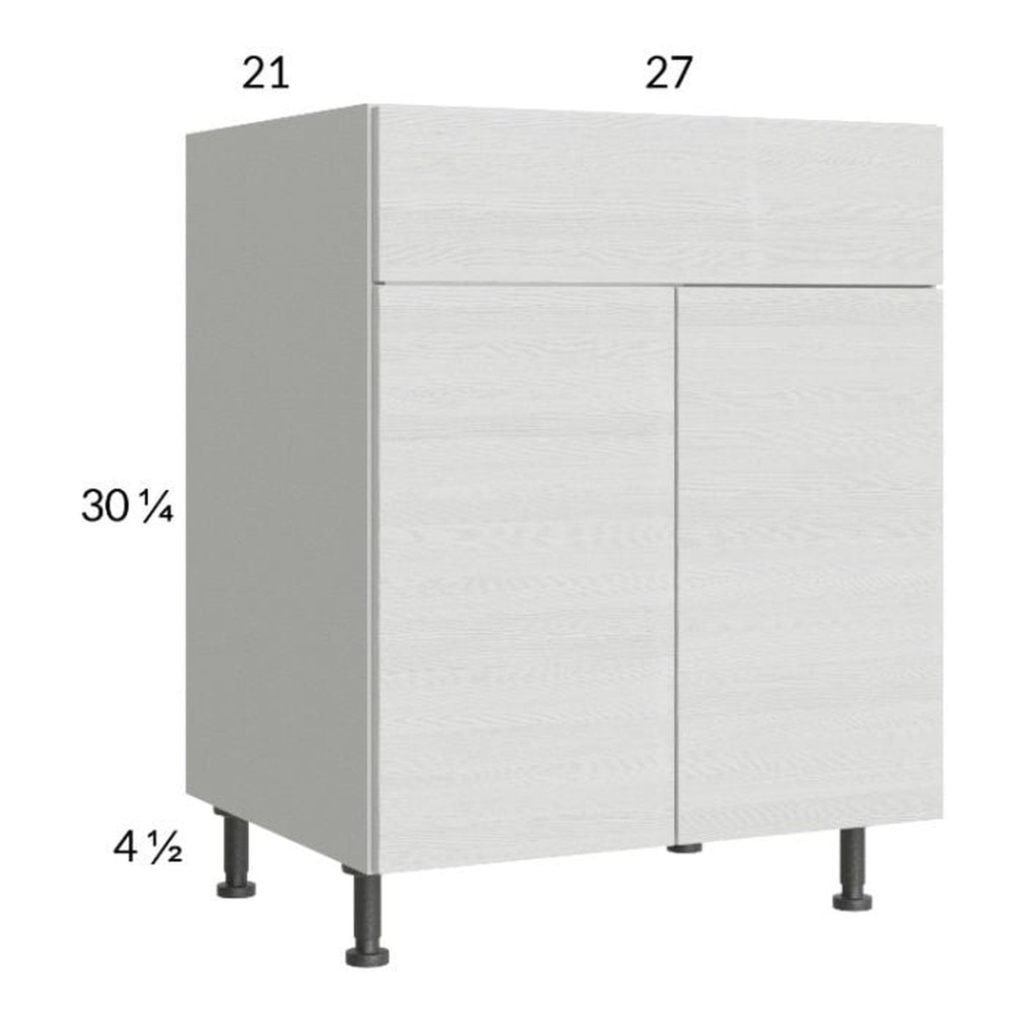 RTA Euro White Grain 27" Vanity Sink Base Cabinet