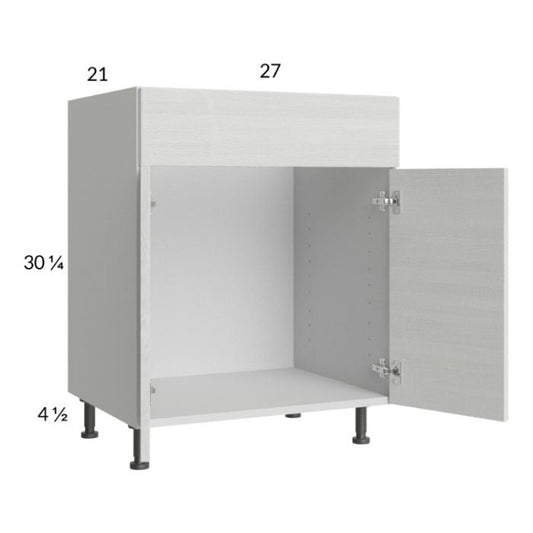 RTA Euro White Grain 27" Vanity Sink Base Cabinet