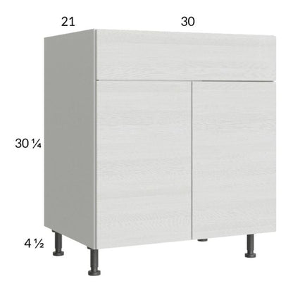 RTA Euro White Grain 30" Vanity Sink Base Cabinet