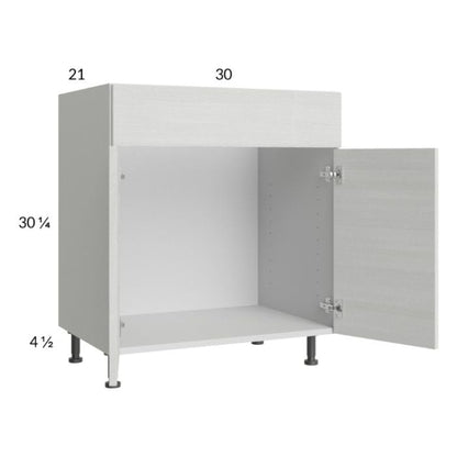 RTA Euro White Grain 30" Vanity Sink Base Cabinet
