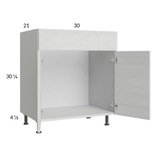 RTA Euro White Grain 30" Vanity Sink Base Cabinet
