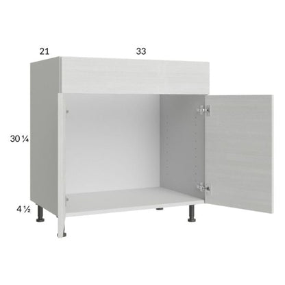RTA Euro White Grain 33" Vanity Sink Base Cabinet