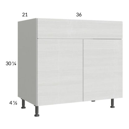 RTA Euro White Grain 36" Vanity Sink Base Cabinet