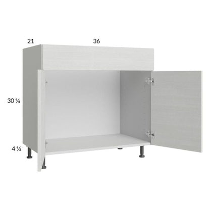 RTA Euro White Grain 36" Vanity Sink Base Cabinet