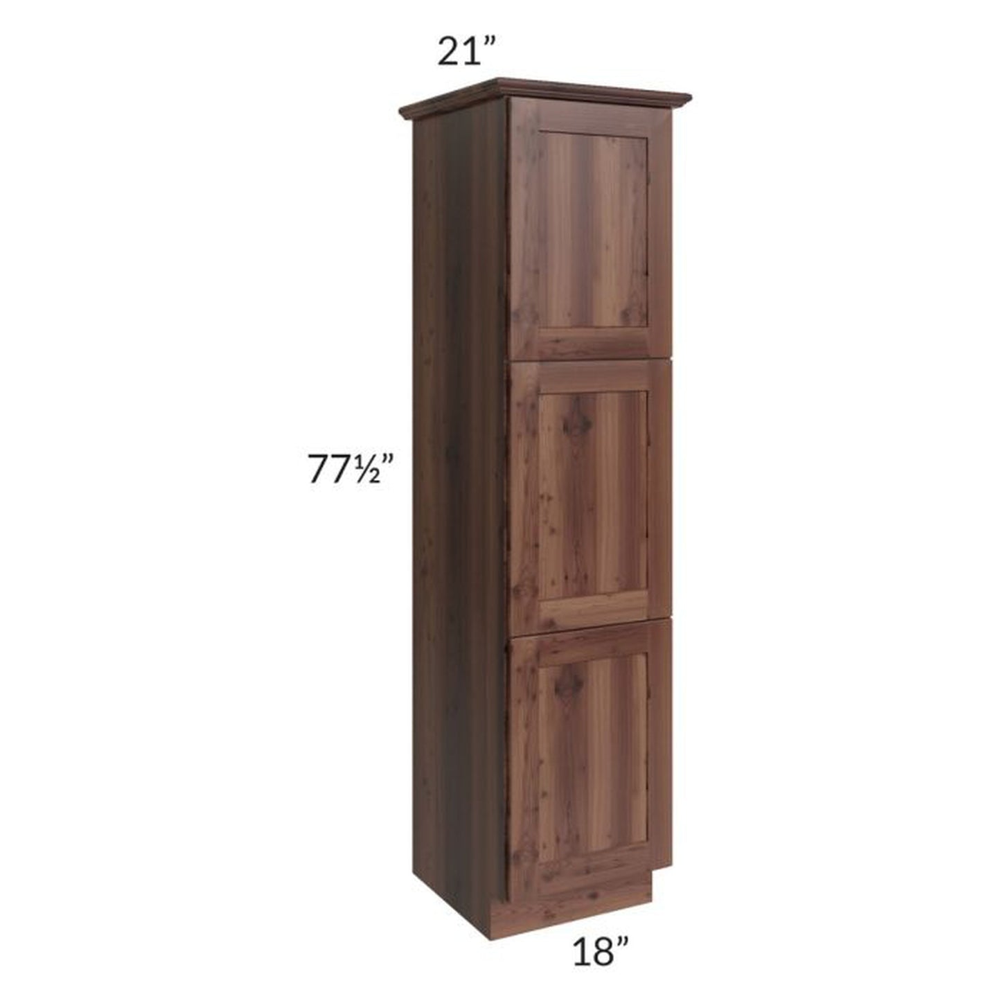 RTA Farmhouse Walnut Shaker 18" x 78" Linen Cabinet