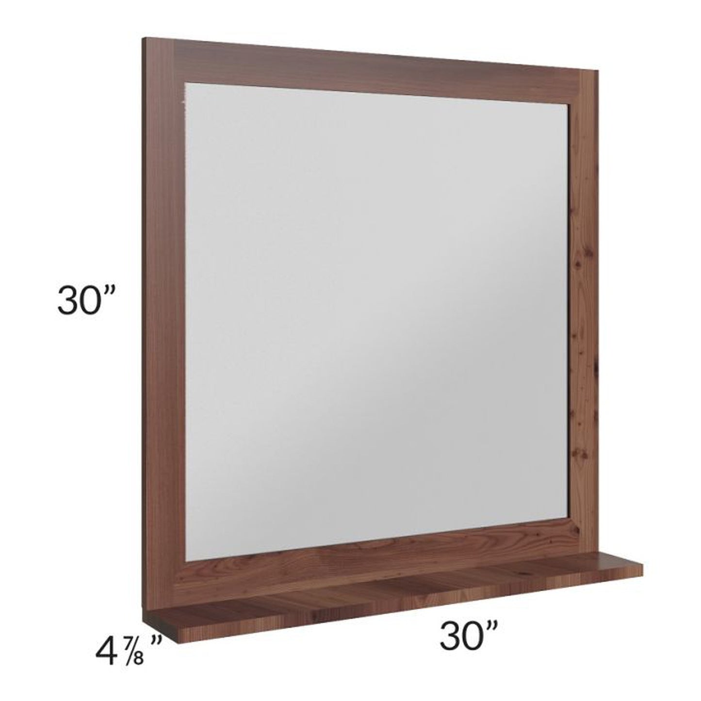 RTA Farmhouse Walnut Shaker 30" x 30" Mirror
