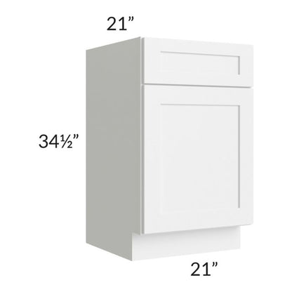 RTA Frosted White Shaker 21" Vanity Sink Base Cabinet