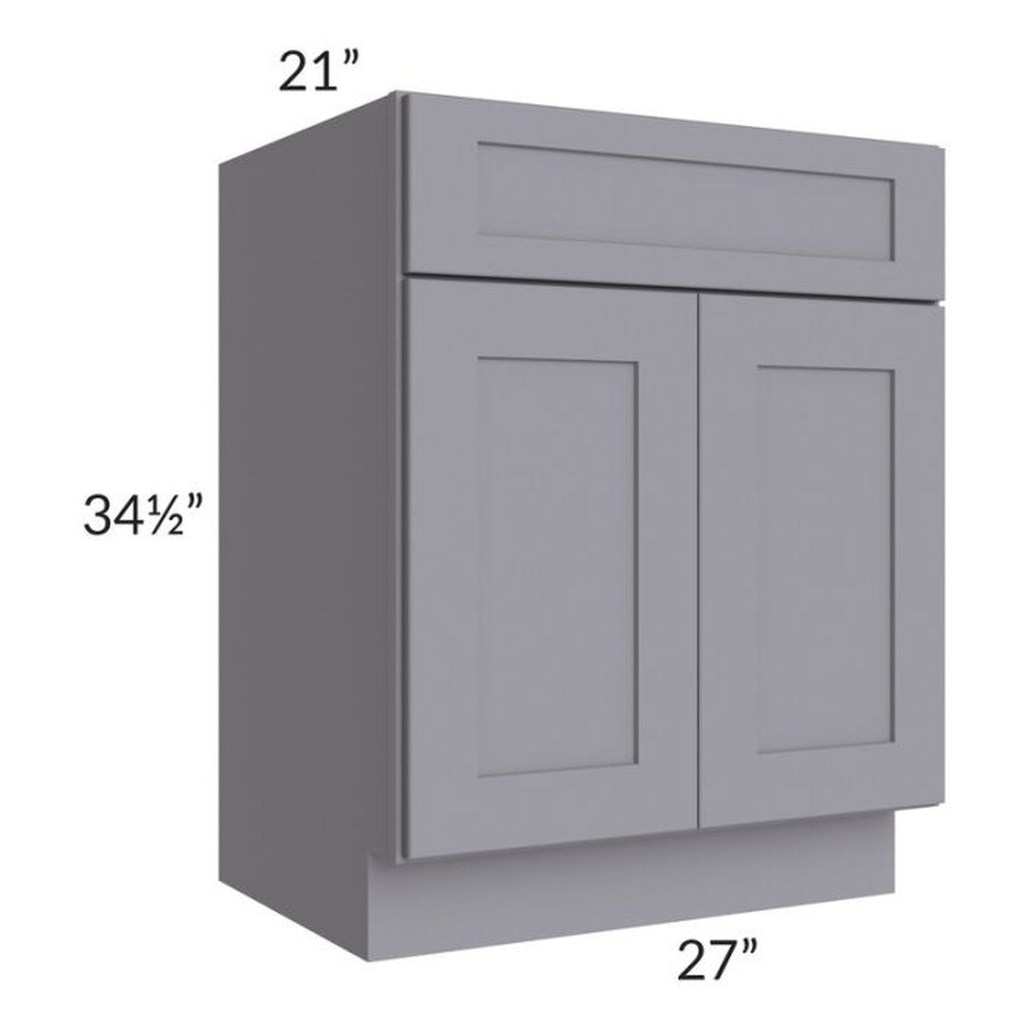 RTA Graphite Grey Shaker 27" Vanity Base Cabinet