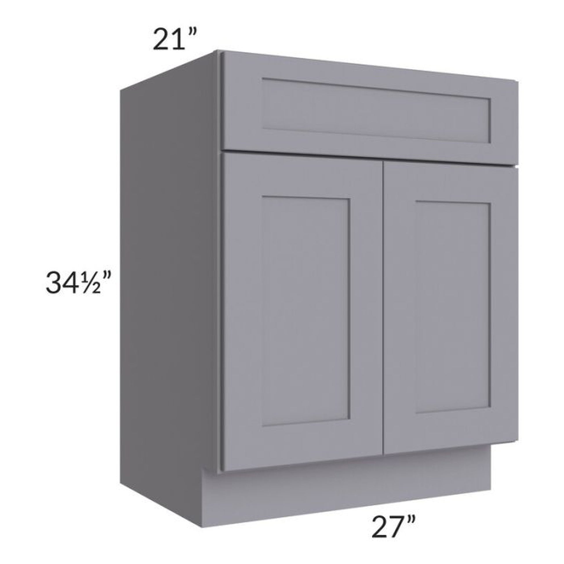 RTA Graphite Grey Shaker 27" Vanity Base Cabinet