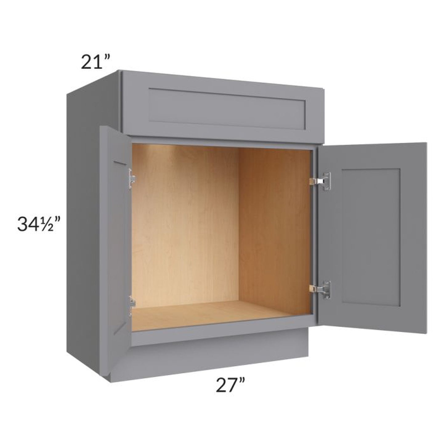 RTA Graphite Grey Shaker 27" Vanity Base Cabinet