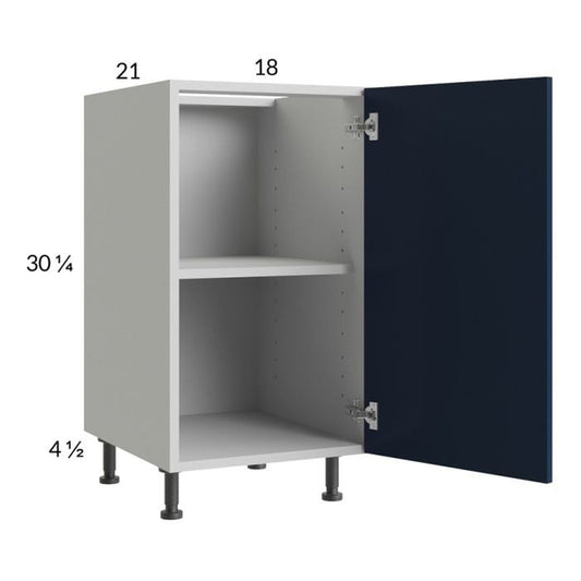 RTA Harbor Navy 18" Full Height Door Vanity Base Cabinet with 2 Finished End Panels