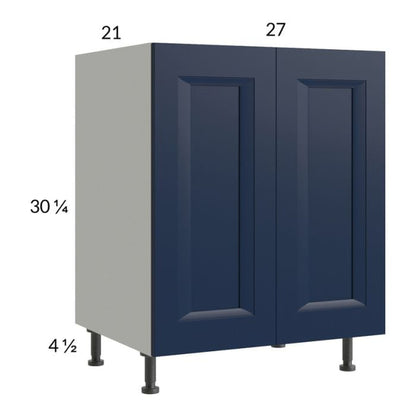 RTA Harbor Navy 27" Full Height Door Vanity Sink Base Cabinet with 2 Finished End Panels