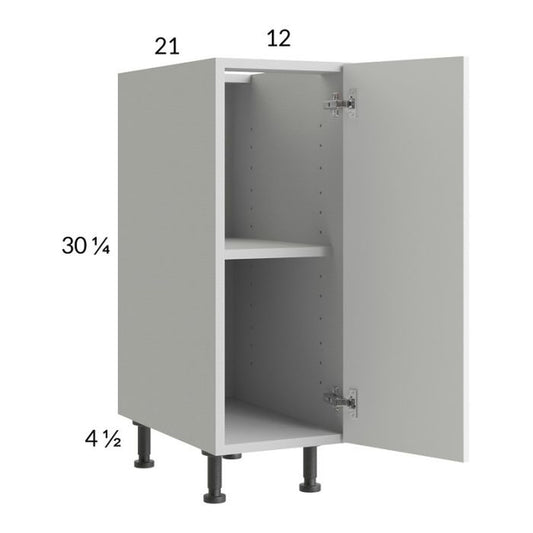 RTA Harbor White 12" Full Height Door Vanity Base Cabinet