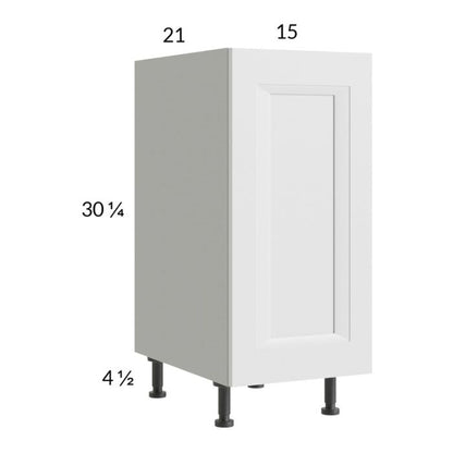 RTA Harbor White 15" Full Height Door Vanity Base Cabinet