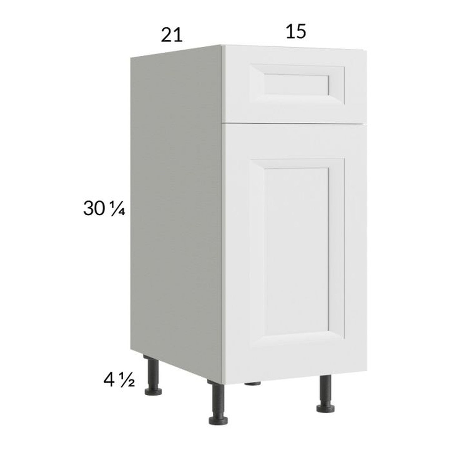 RTA Harbor White 15" Vanity Base Cabinet
