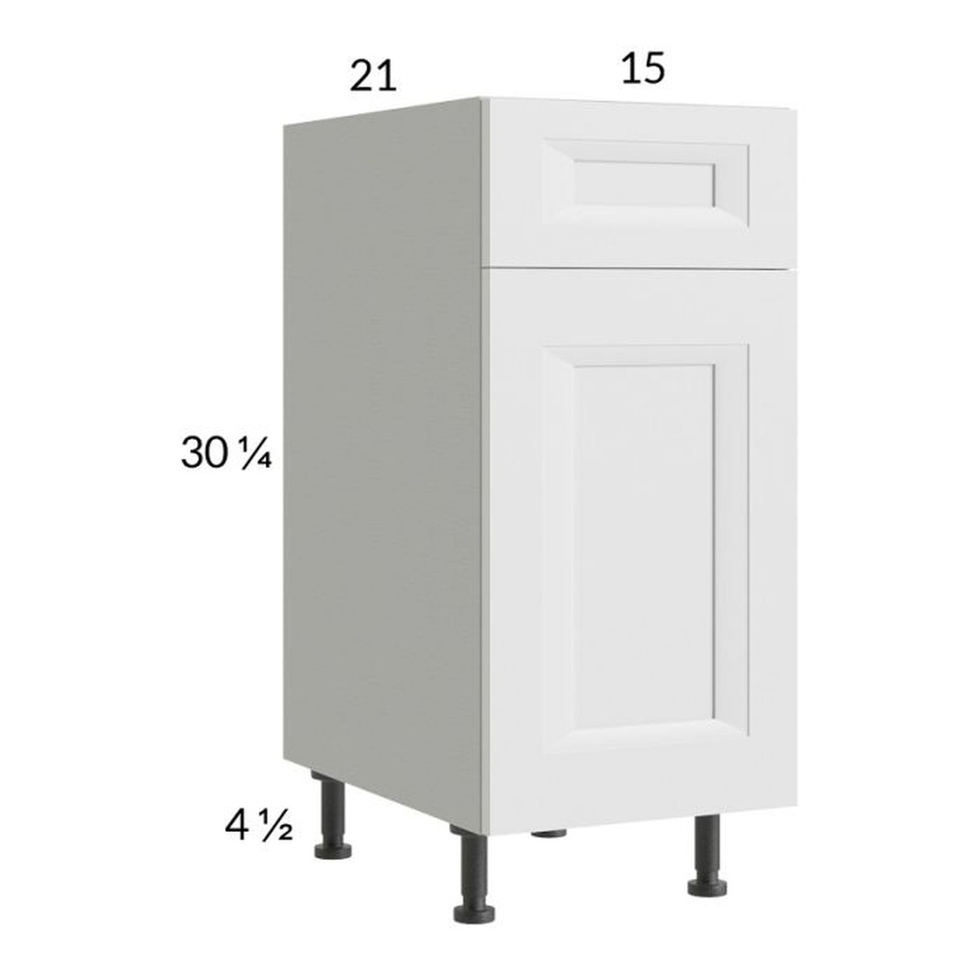 RTA Harbor White 15" Vanity Base Cabinet