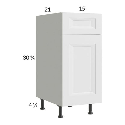 RTA Harbor White 15" Vanity Base Cabinet