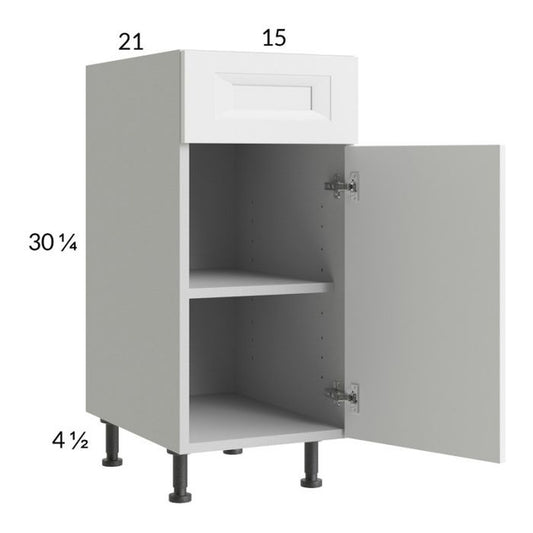 RTA Harbor White 15" Vanity Base Cabinet