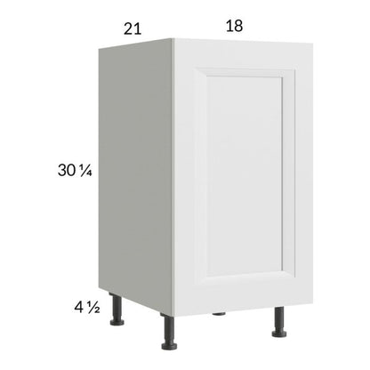 RTA Harbor White 18" Full Height Door Vanity Base Cabinet