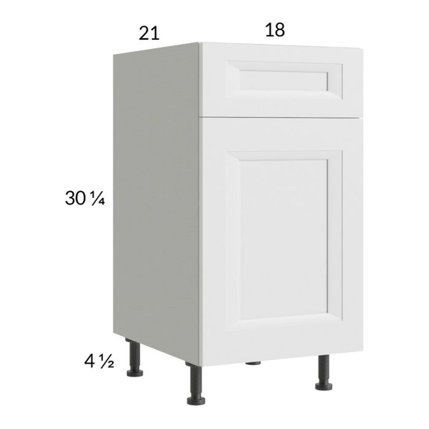 RTA Harbor White 18" Vanity Base Cabinet