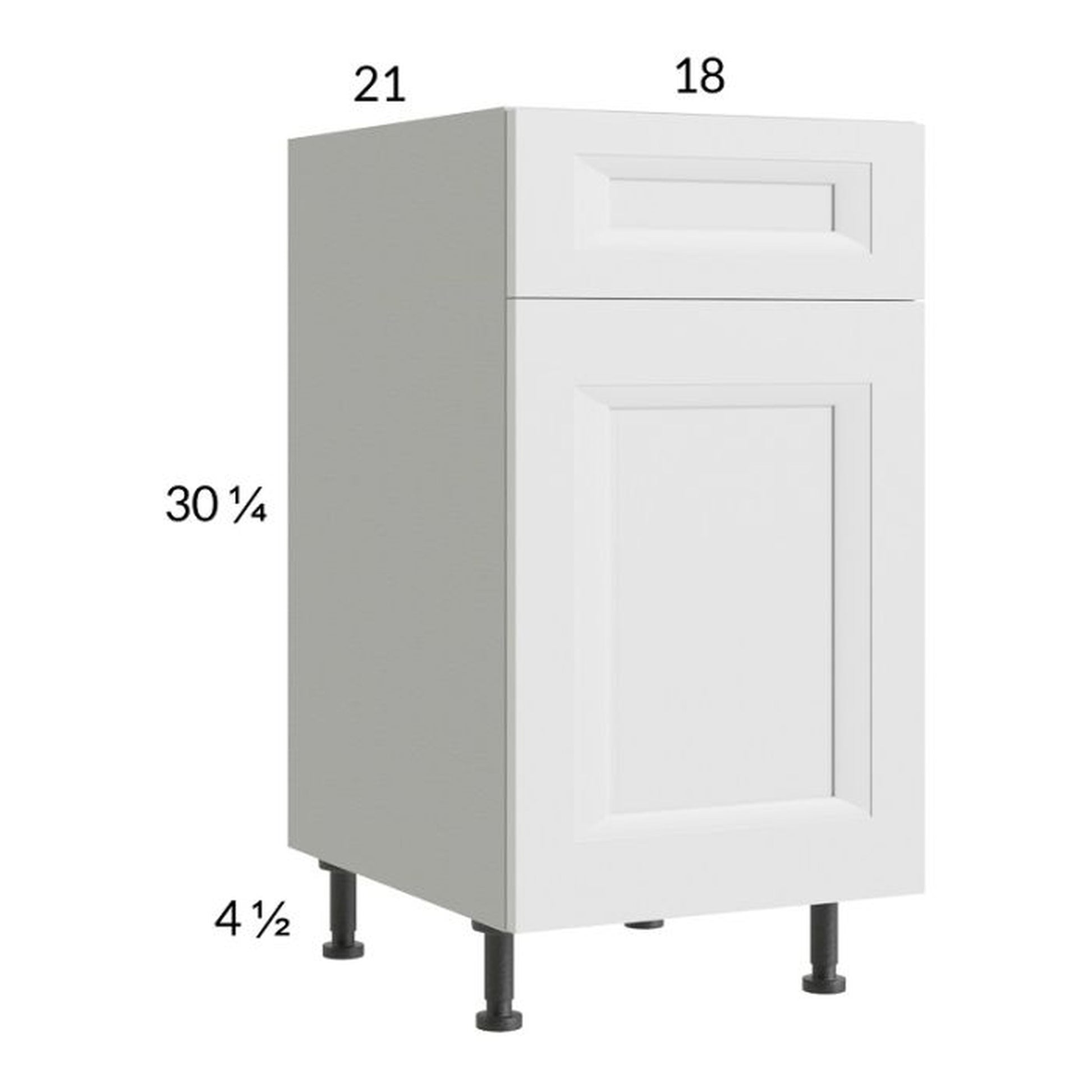 RTA Harbor White 18" Vanity Base Cabinet