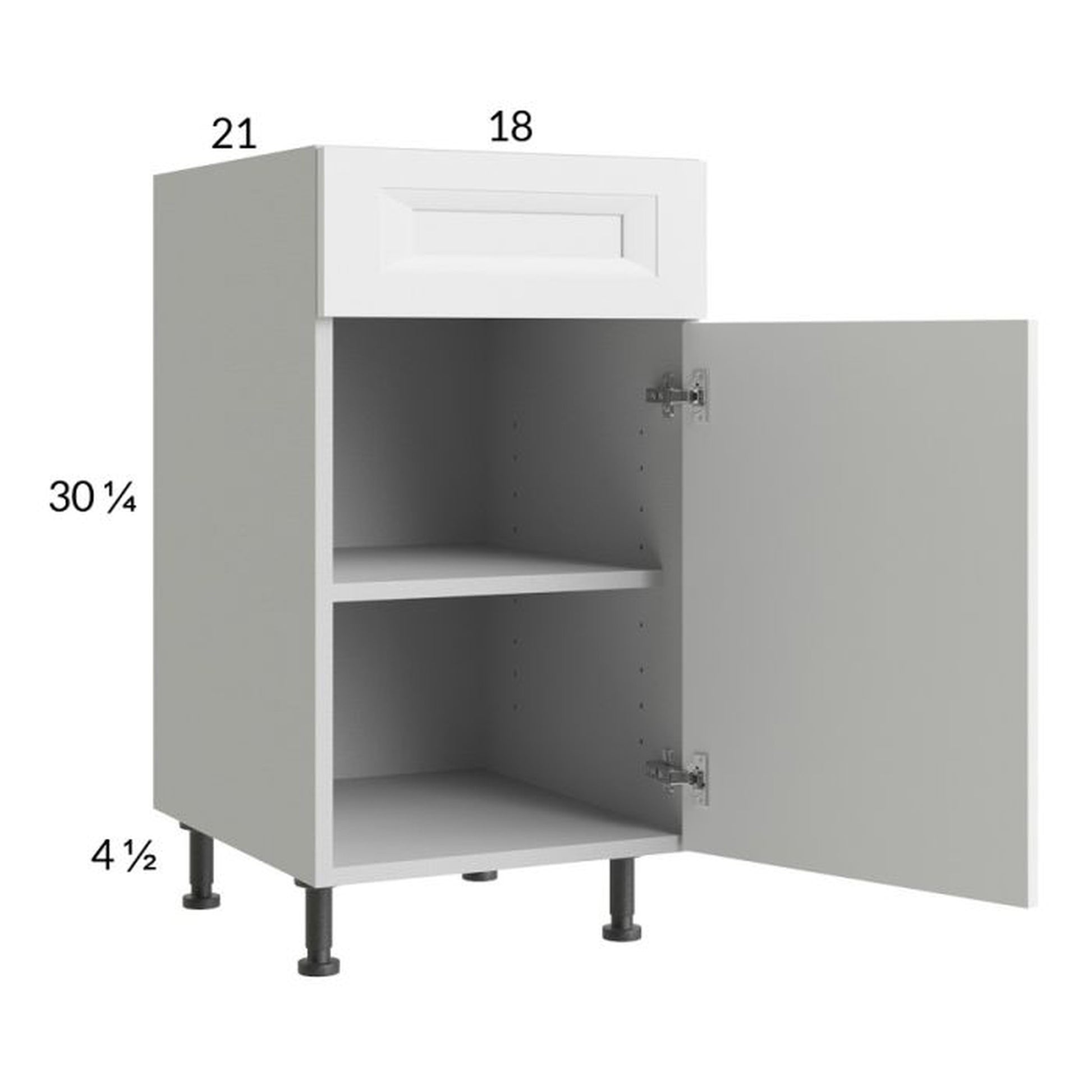 RTA Harbor White 18" Vanity Base Cabinet