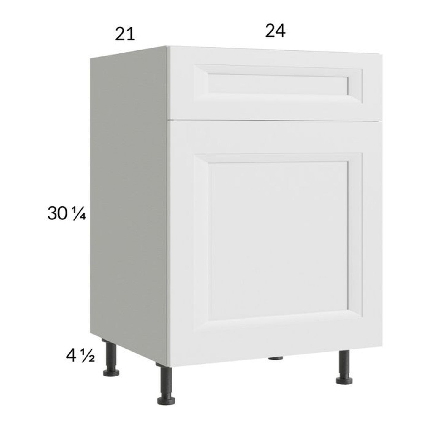 RTA Harbor White 24" Vanity Sink Base Cabinet with 1 Door