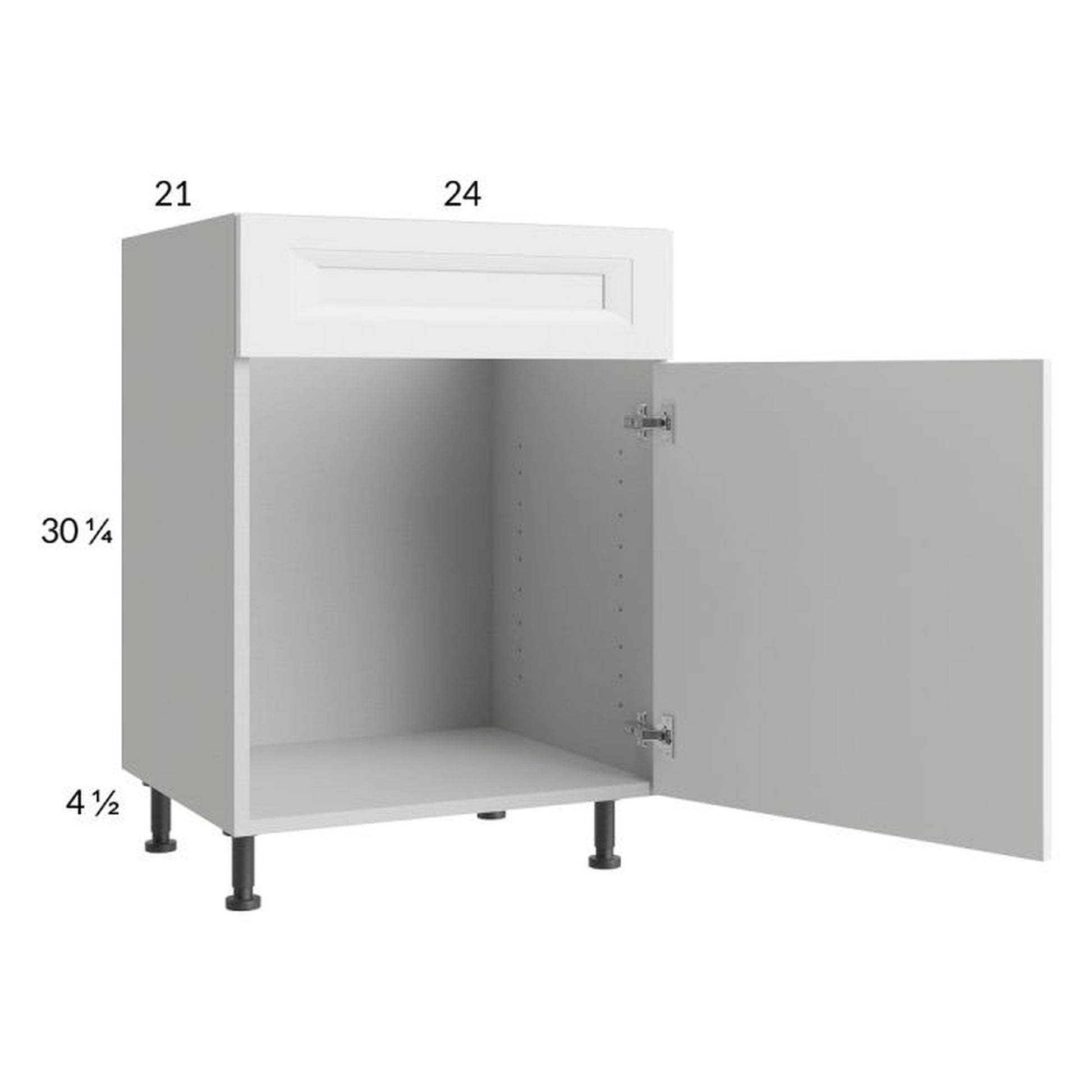 RTA Harbor White 24" Vanity Sink Base Cabinet with 1 Door