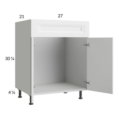 RTA Harbor White 27" Vanity Sink Base Cabinet with 2 Finished End Panels