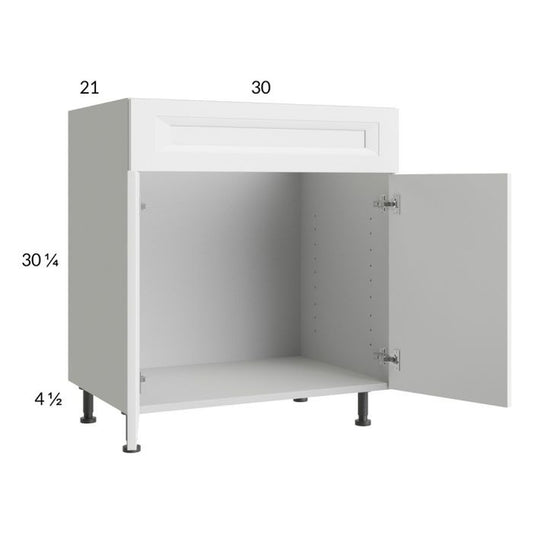 RTA Harbor White 30" Vanity Sink Base Cabinet with 2 Finished End Panels