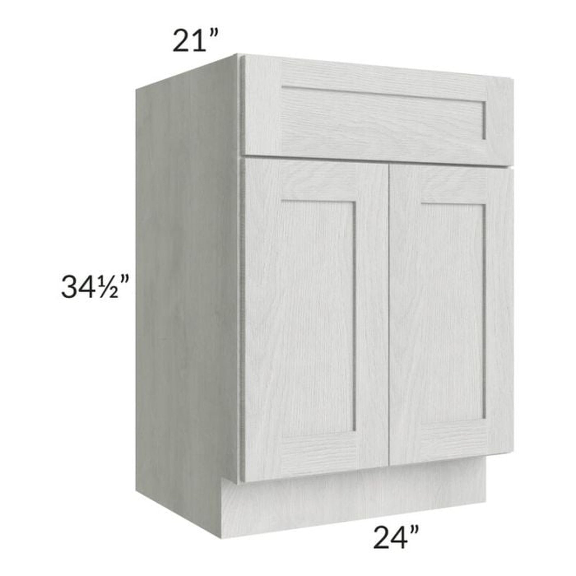 RTA Heather Grey Shaker 24" Bathroom Vanity