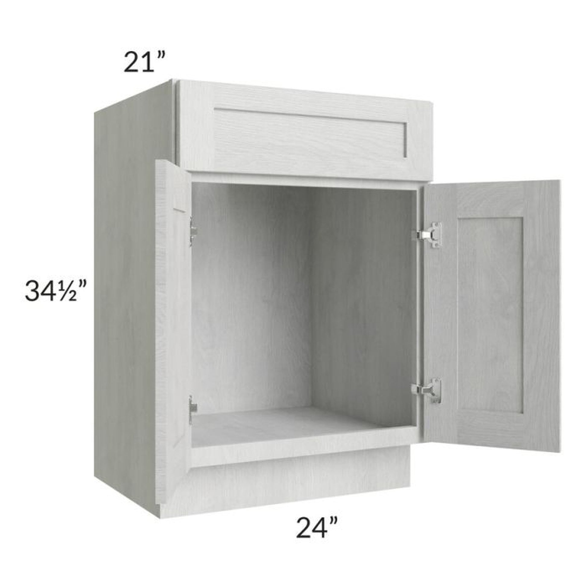 RTA Heather Grey Shaker 24" Bathroom Vanity