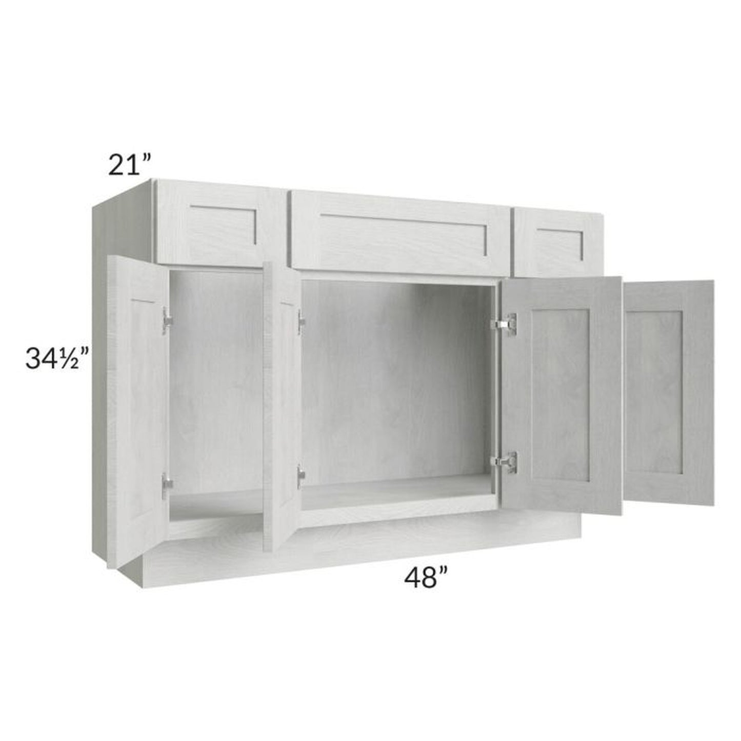 RTA Heather Grey Shaker 48" Bathroom Vanity