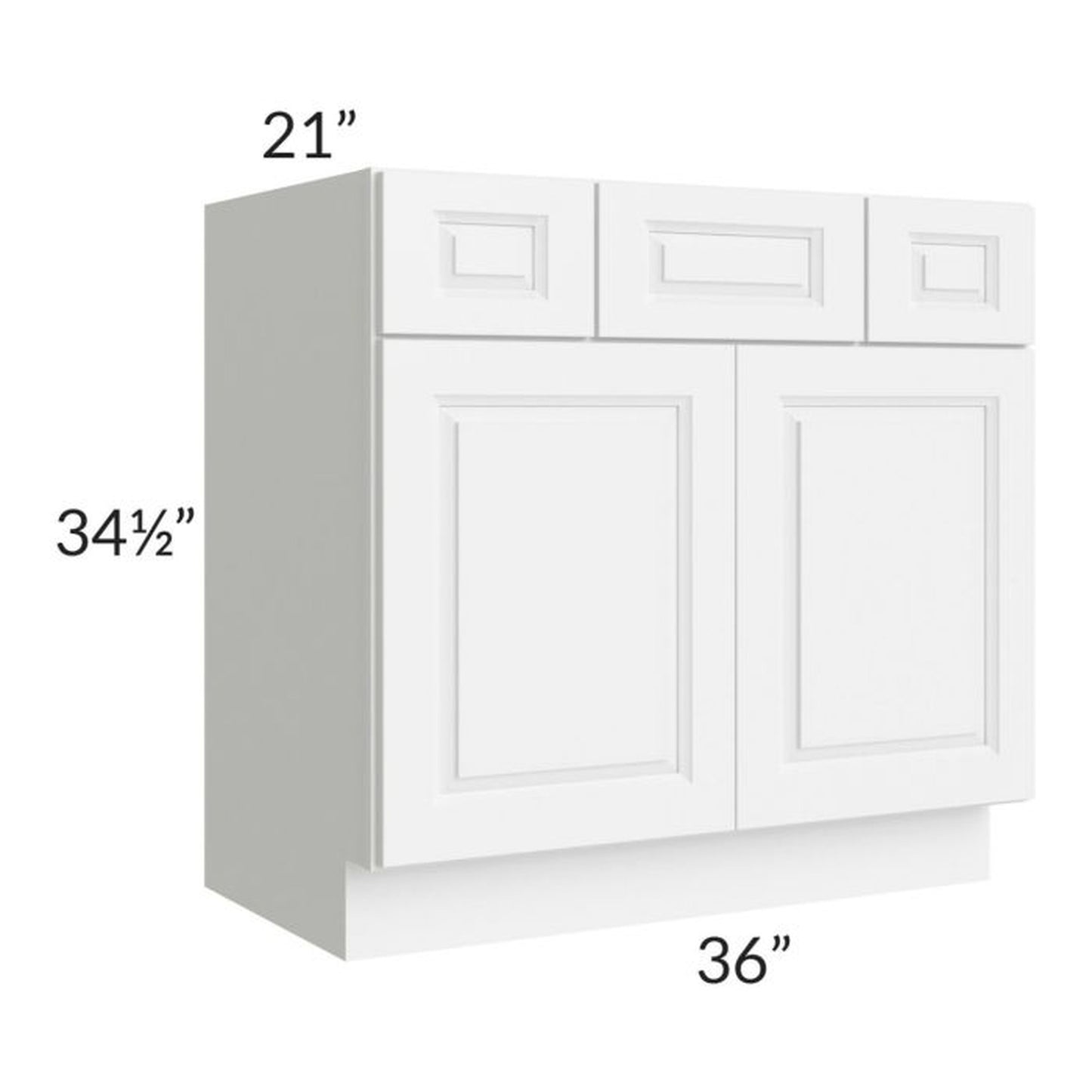 RTA Lakewood White 36" Vanity Base Cabinet