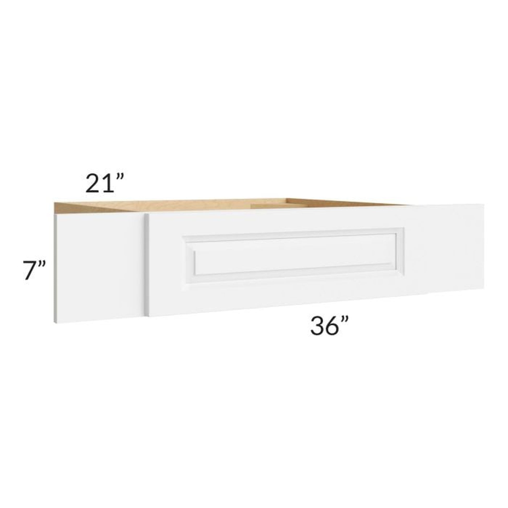 RTA Lakewood White 36" Vanity Knee Drawer (Can Be Trimmed)