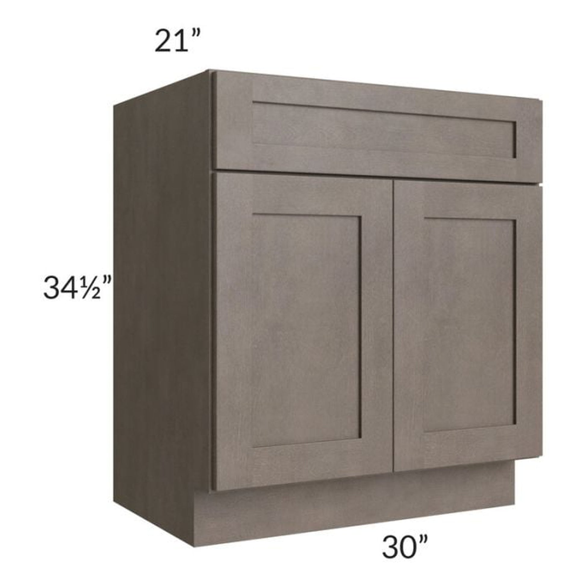 RTA Natural Grey Shaker 30" Bathroom Vanity