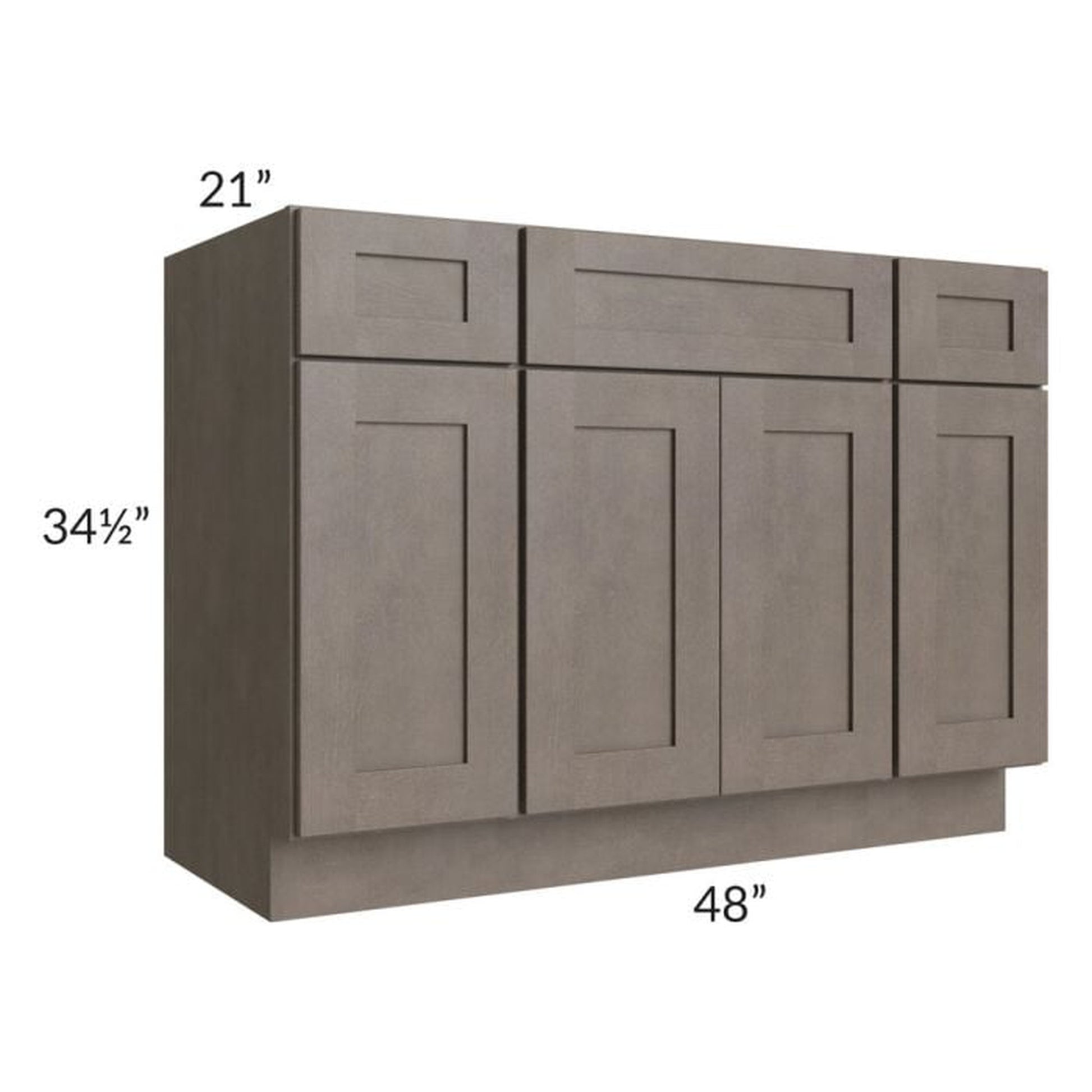 RTA Natural Grey Shaker 48" Bathroom Vanity