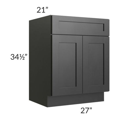 RTA Onyx Black Shaker 27" Vanity Sink Base Cabinet