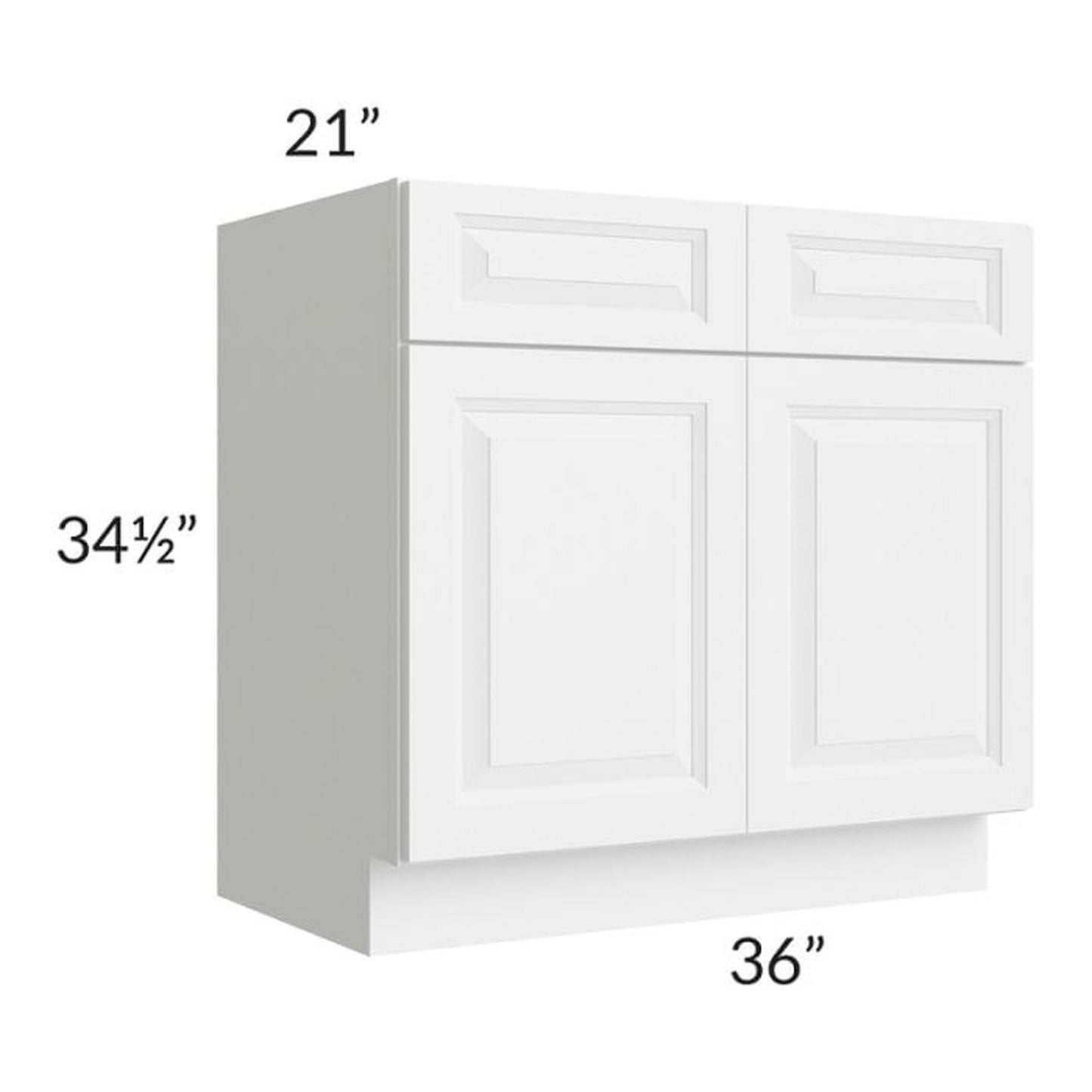 RTA Pearl White 36" Vanity Sink Base Cabinet