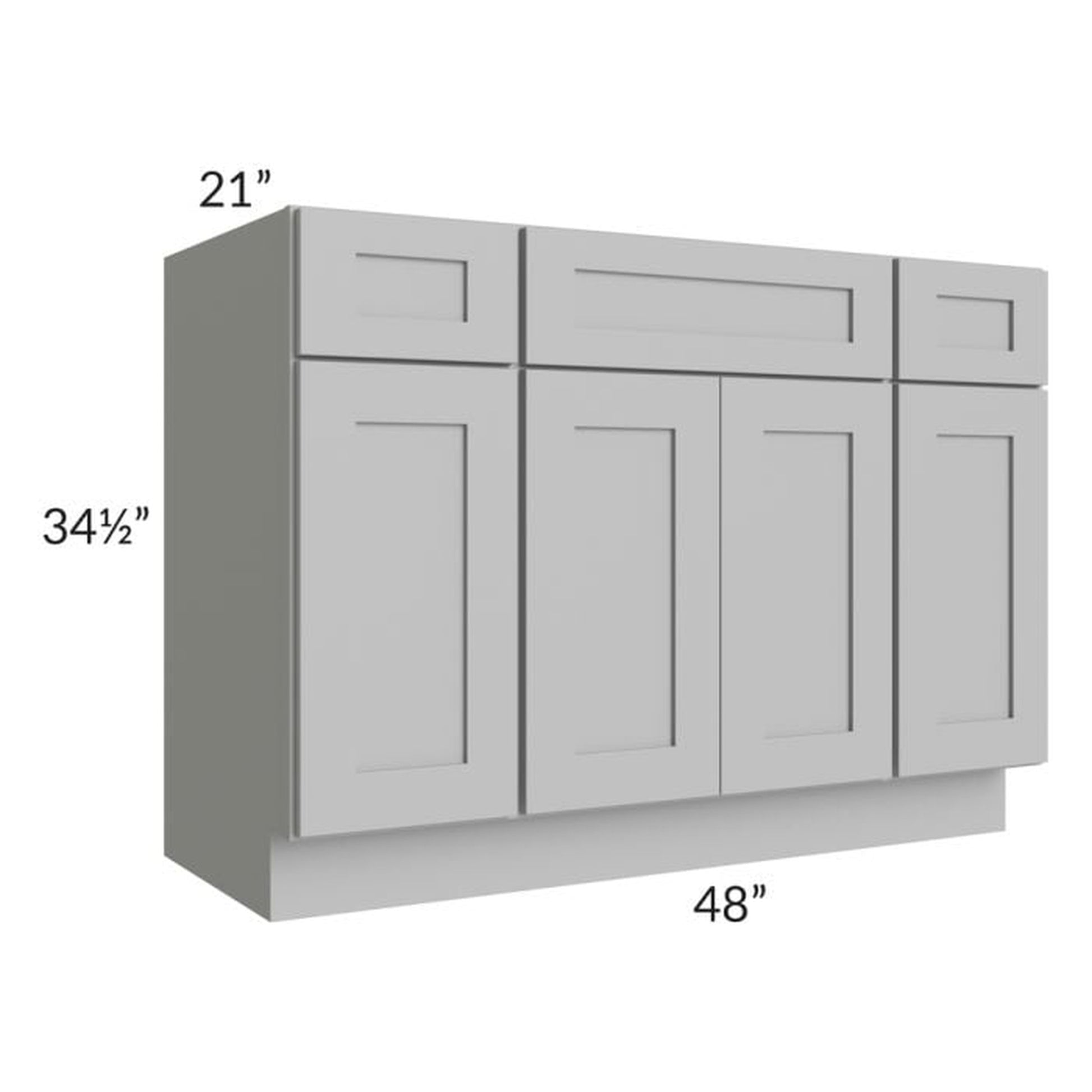 RTA Pewter Grey Shaker 48" Bathroom Vanity