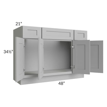 RTA Pewter Grey Shaker 48" Bathroom Vanity