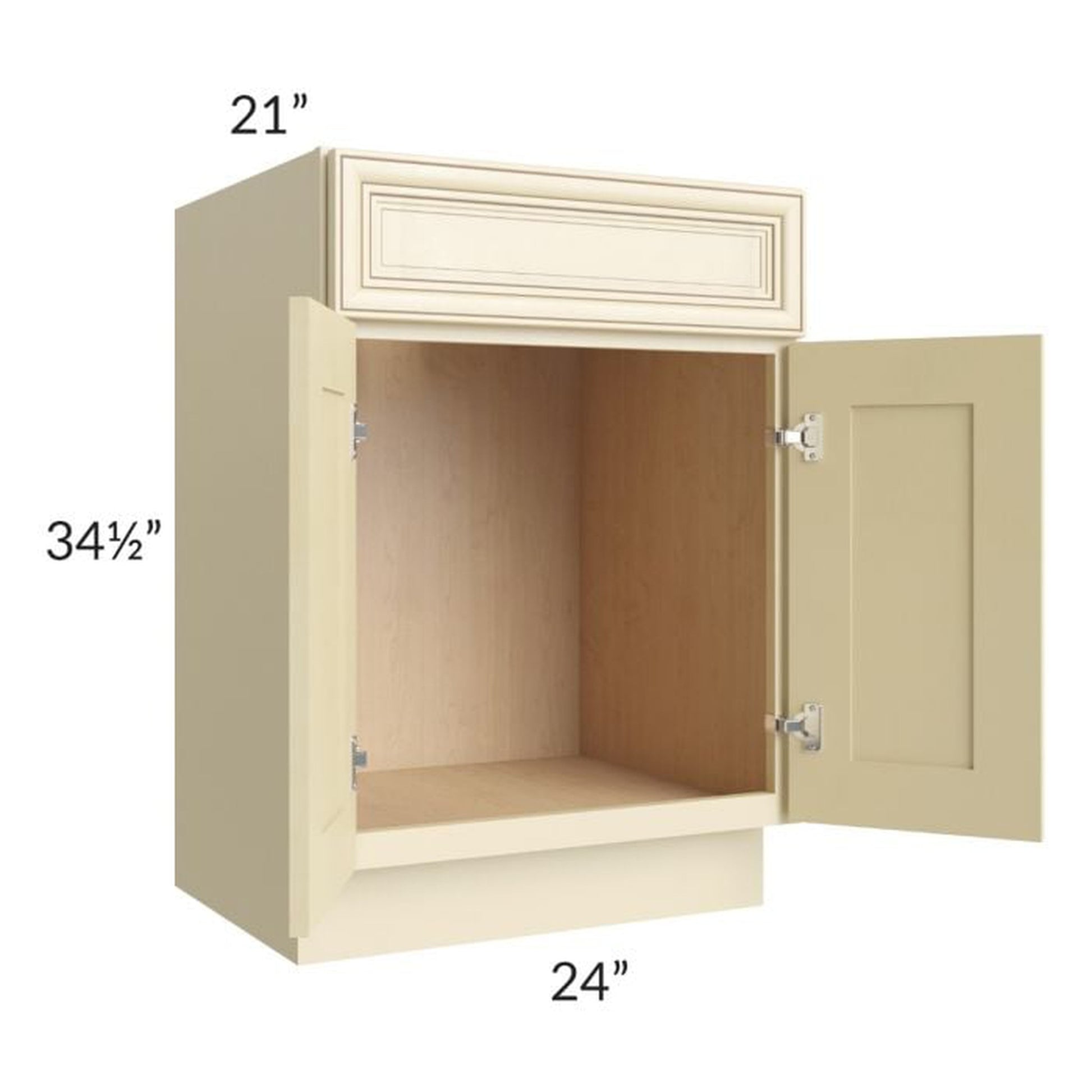 RTA Phoenix Cream Glaze 24" Vanity Sink Base Cabinet