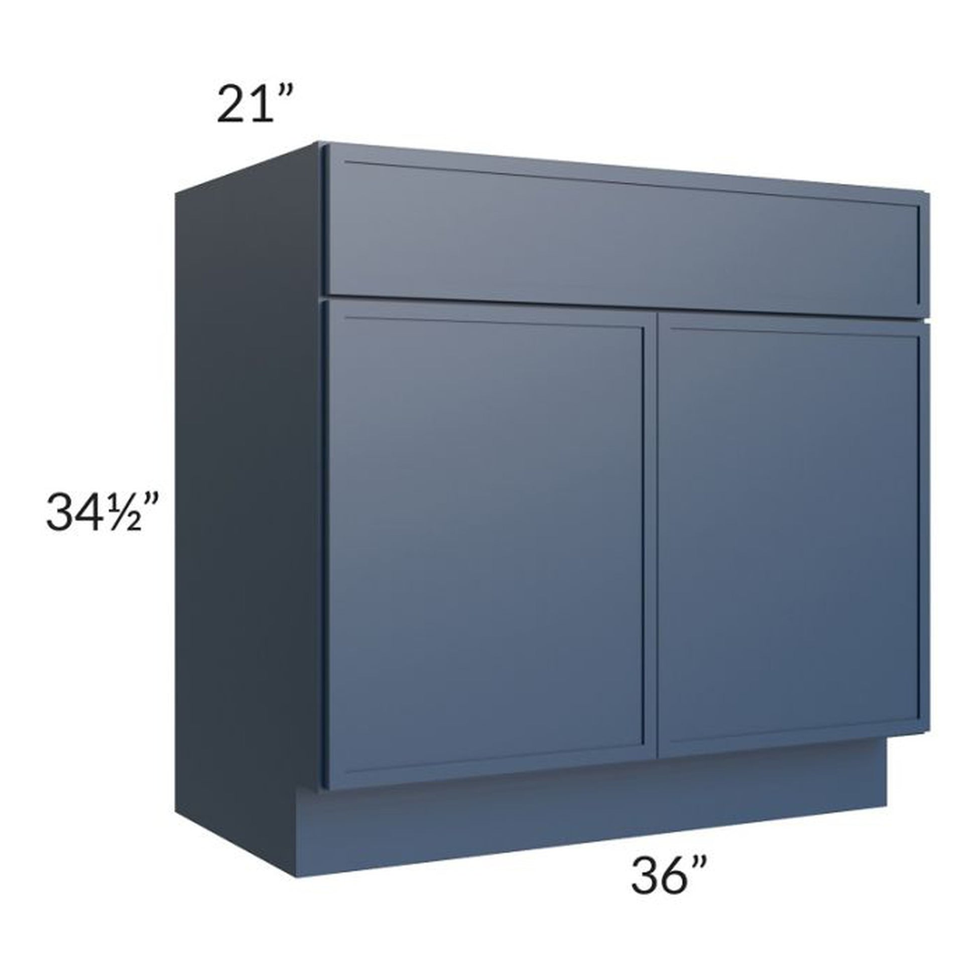 RTA Portland Navy Blue 36" Bathroom Vanity With 2 Doors