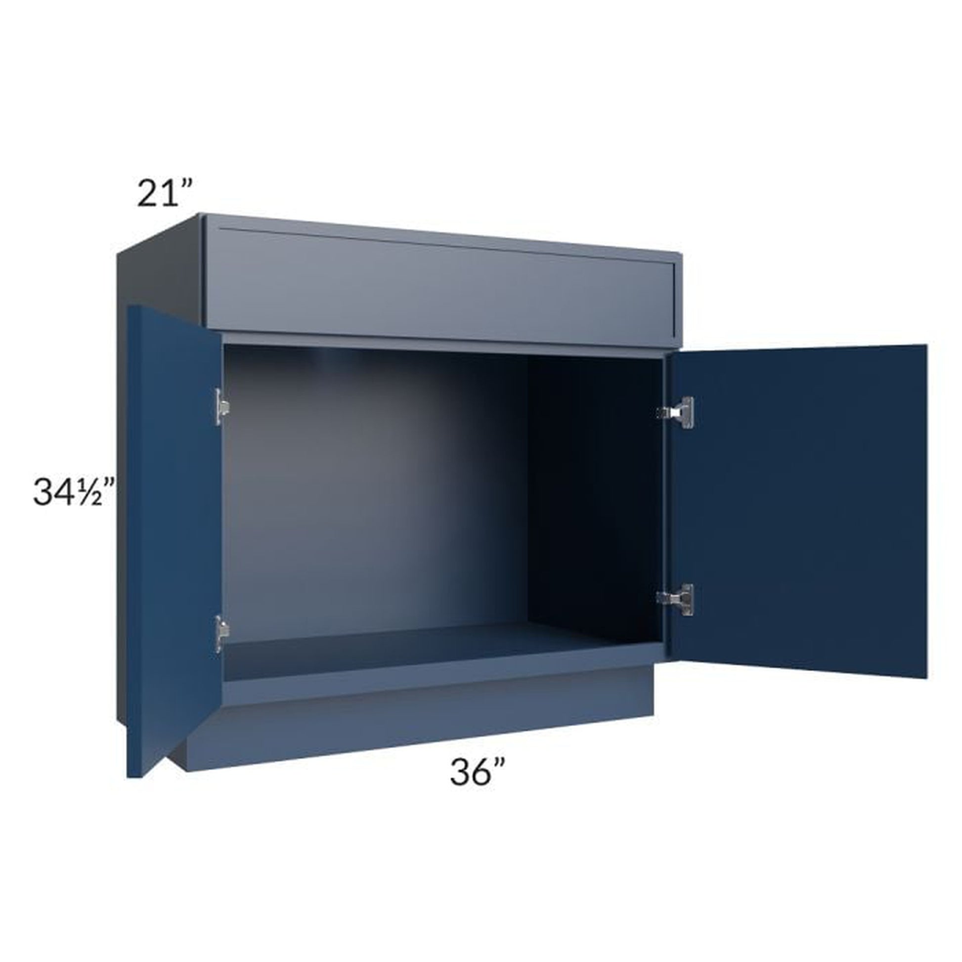 RTA Portland Navy Blue 36" Bathroom Vanity With 2 Doors