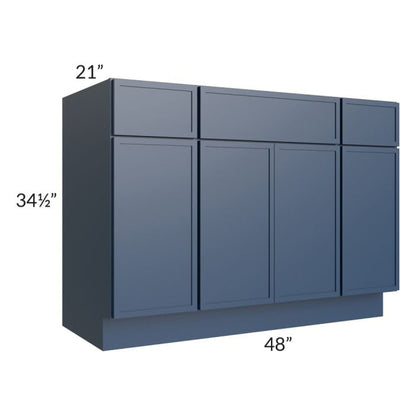 RTA Portland Navy Blue 48" Bathroom Vanity