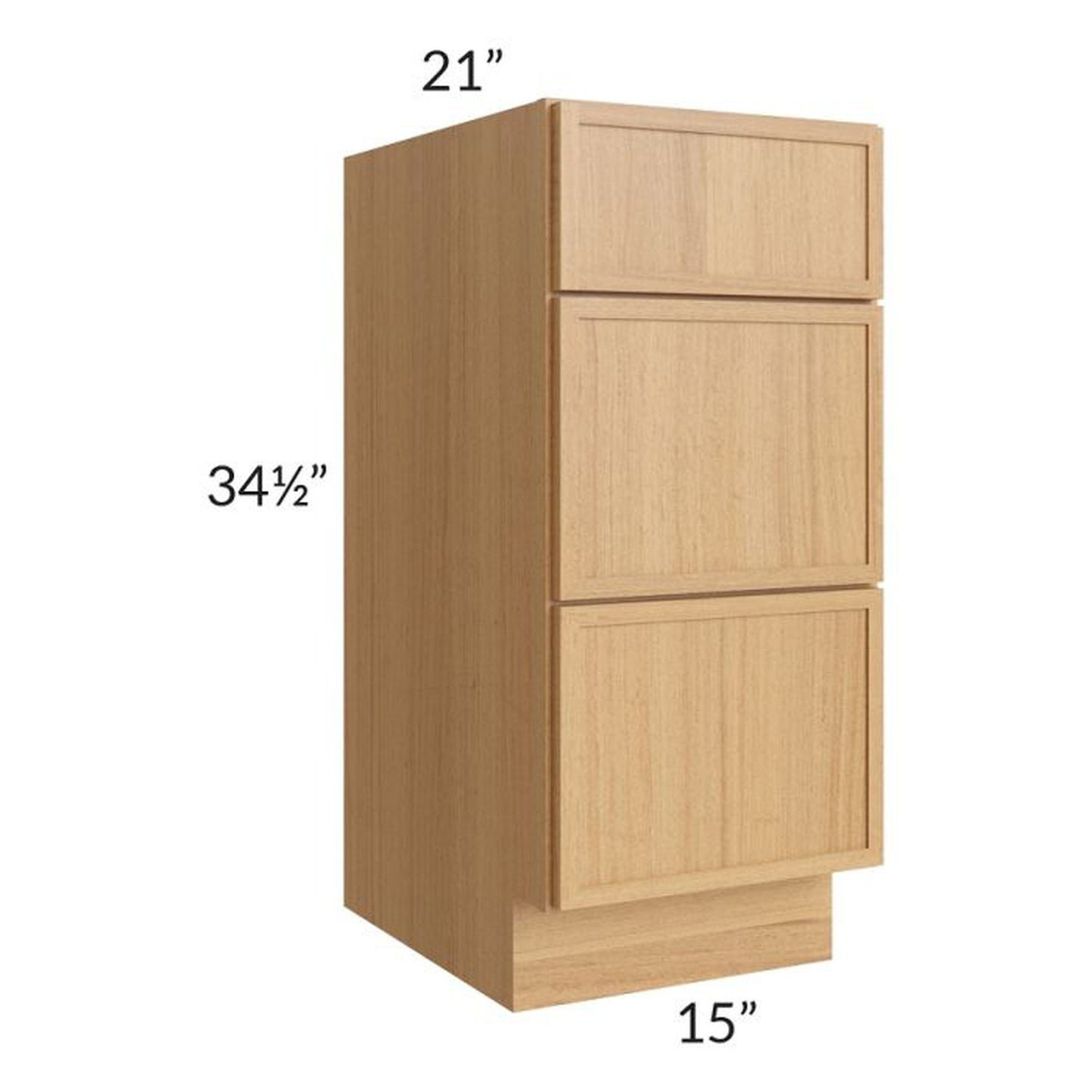 RTA Portland Sand 15" Drawer Base Bathroom Vanity Cabinet