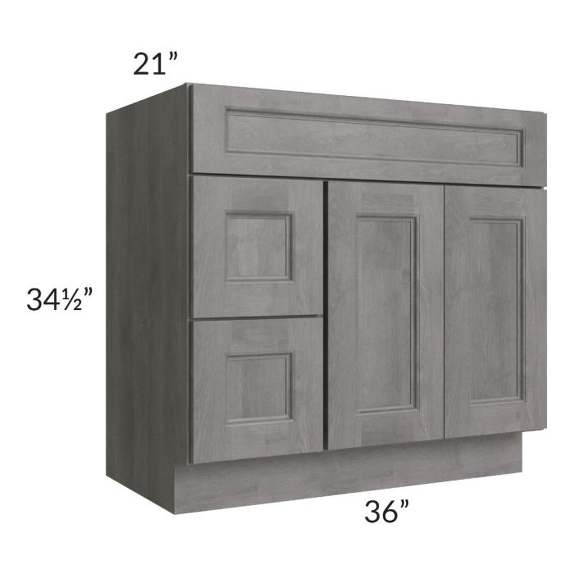 RTA Providence Slate Grey 36" Bathroom Vanity (Door on Left)